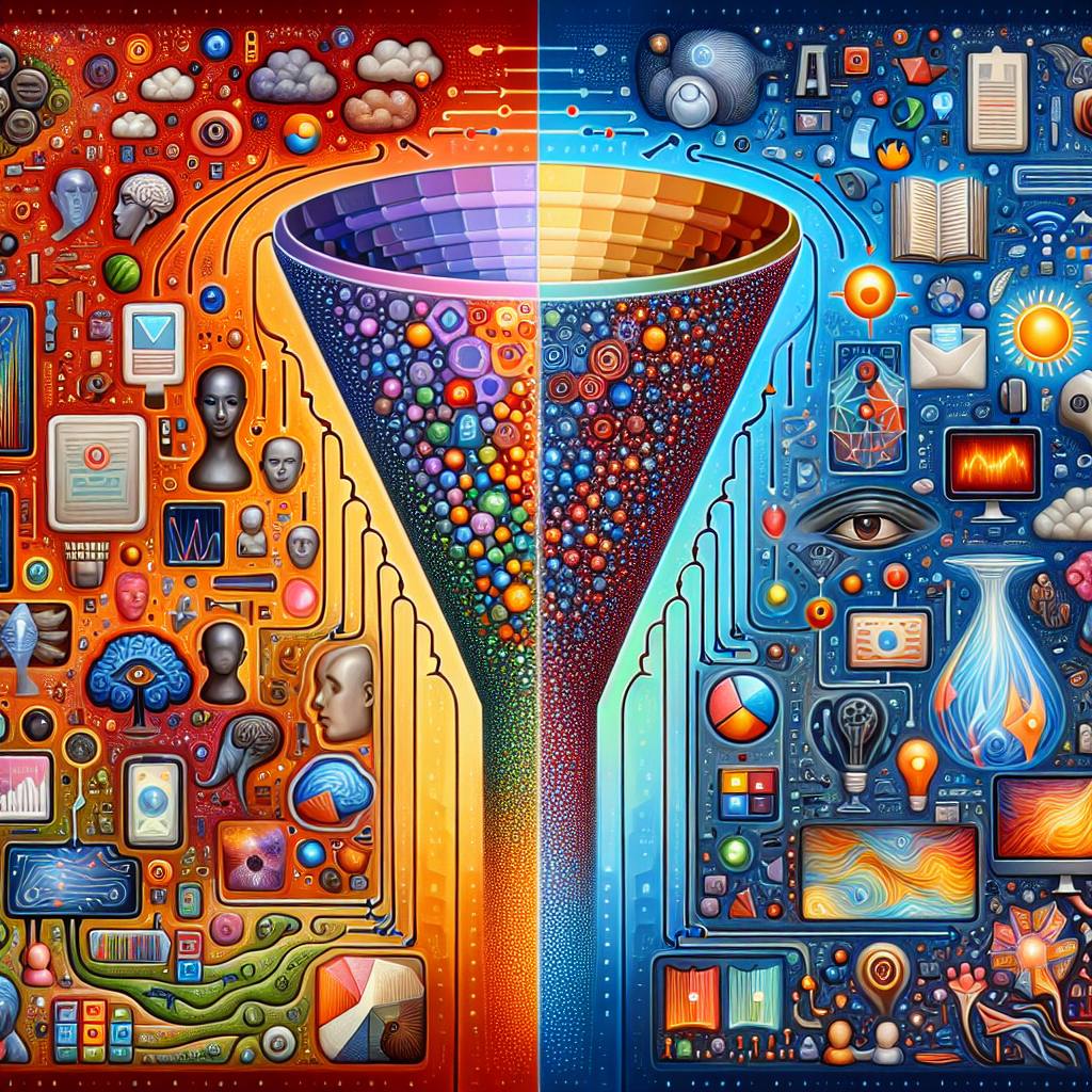 A comparison of a biased dataset and a balanced dataset, illustrating how training data impacts AI decision-making.